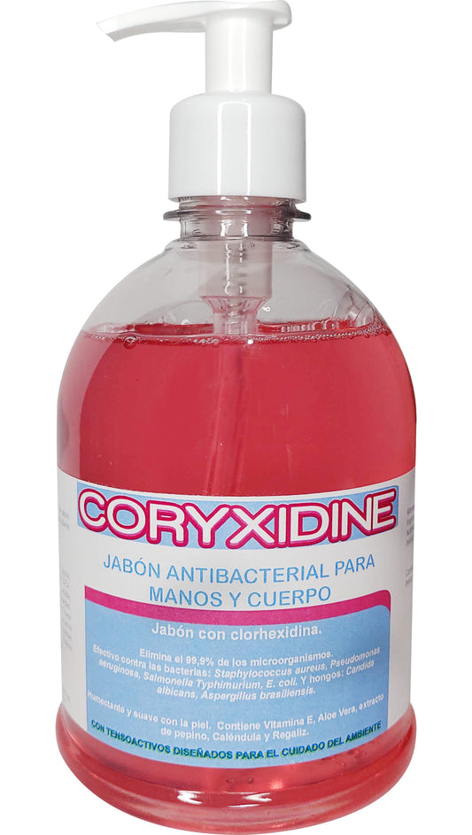 Jabón Antibacterial Coryxidine para Manos y Cuerpo