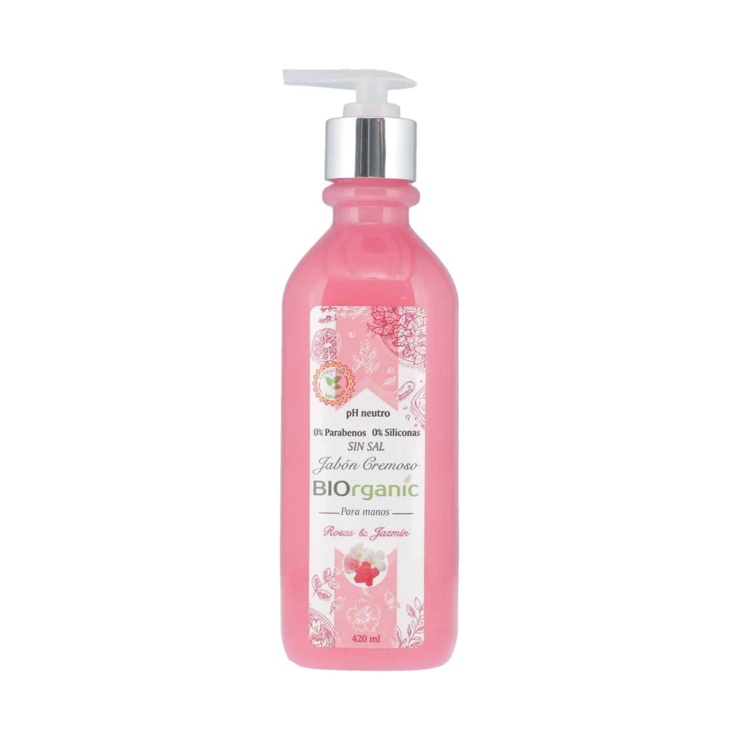 Jabón Cremoso para manos Biorganic Rosas & Jazmín