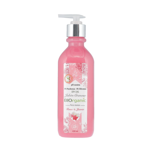 Jabón Cremoso para manos Biorganic Rosas & Jazmín