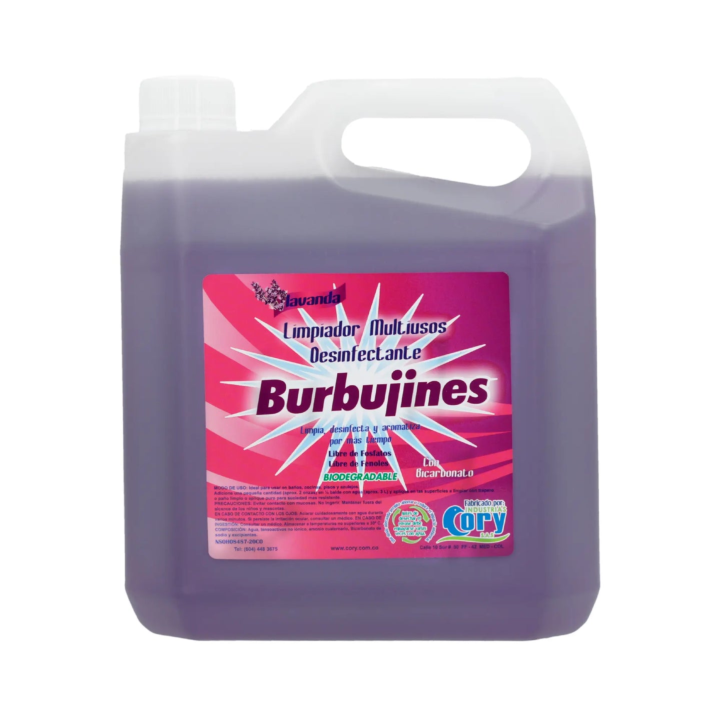 LimpiadorDesinfectanteBurbujinesLavandax4l