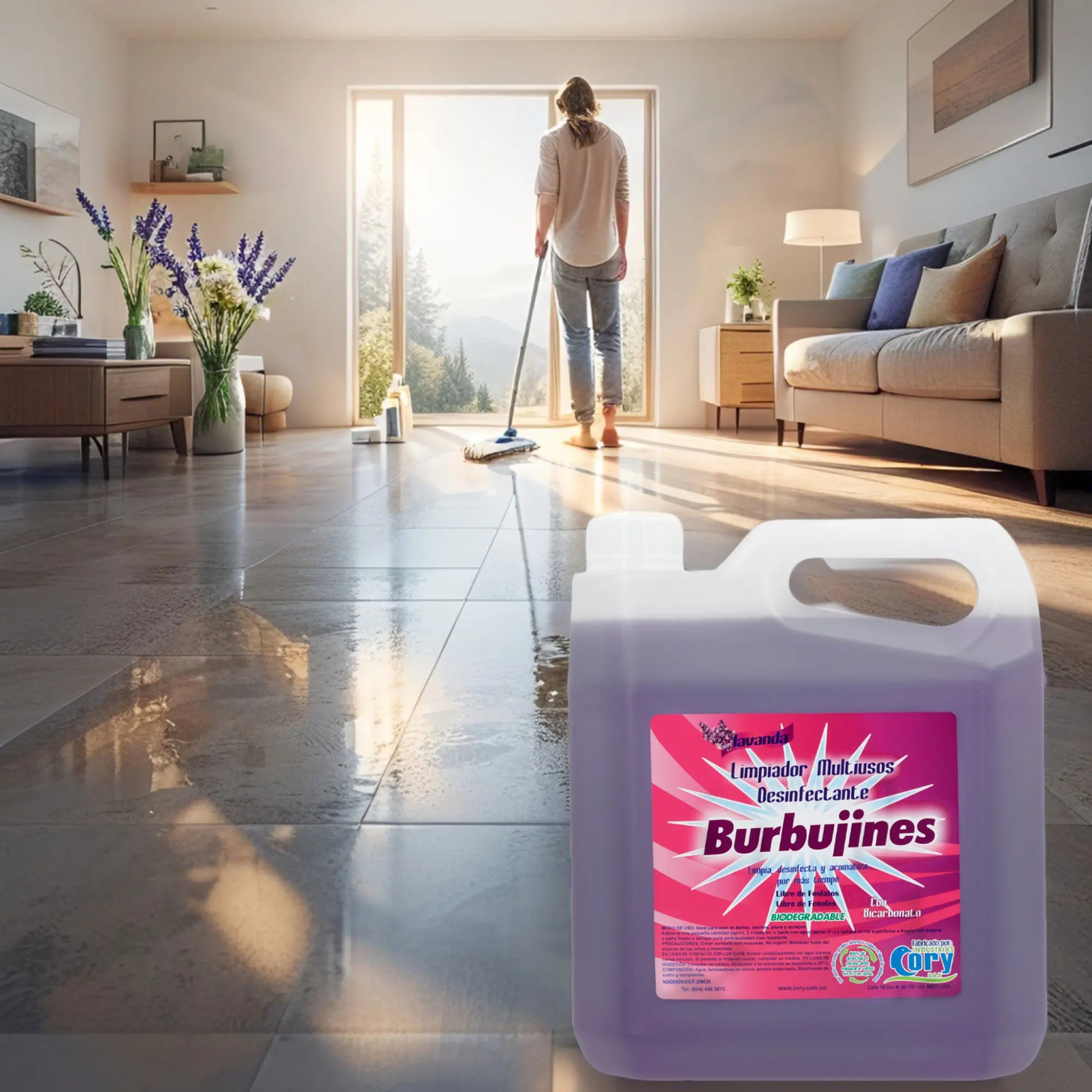 LimpiadorDesinfectanteBurbujinesLavandax4l