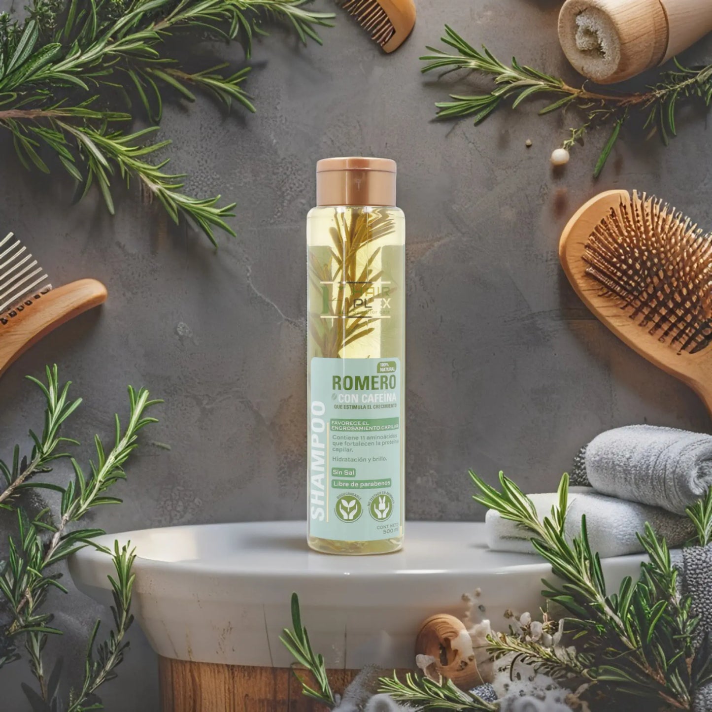 Shampoo Romero con Cafeína HairPlex Superior Care