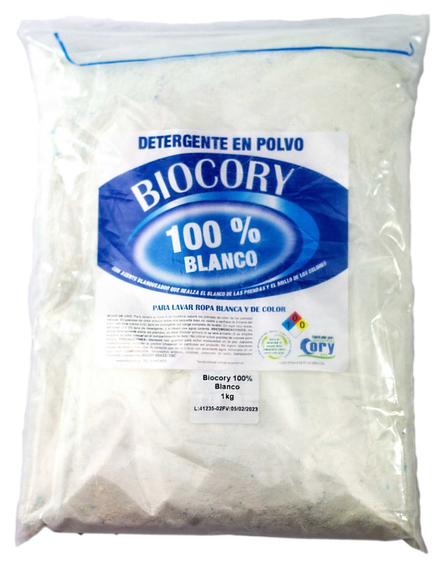 Detergente en polvo Biocory 100%