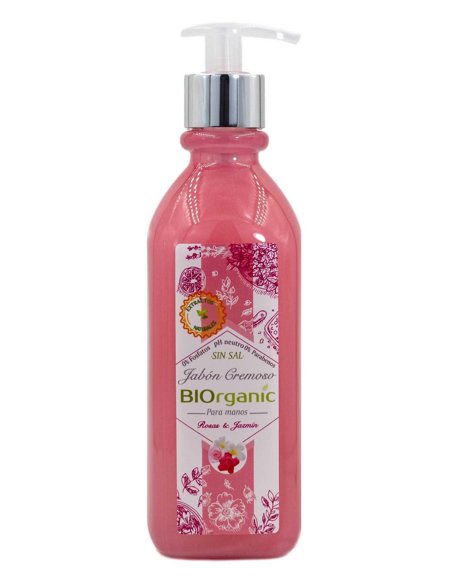 Jabón Cremoso para manos Biorganic Rosas & Jazmín